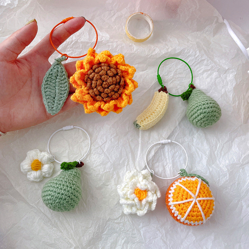 Wholesale Cute Fruit Knitted Keychains